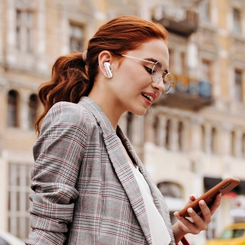  Słuchawki bezprzewodowe Bluetooth TWS ANC WS106 HiTune T3 białe - zdj. dodatkowe 5