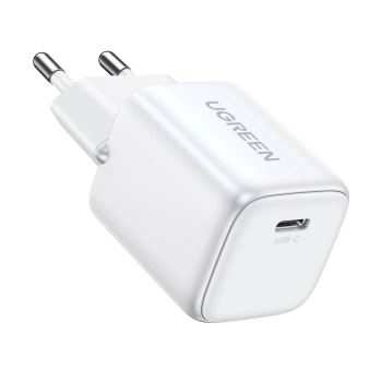 Szybka ładowarka sieciowa GaN 1x USB-C 30W PD Nexode Mini biała