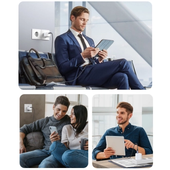  Szybka ładowarka sieciowa GaN 1x USB-C 30W PD Nexode Mini biała - zdj. dodatkowe 8