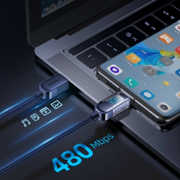  Kabel przewód USB-C do szybkiego ładowania i transferu danych 100W 1.2 m niebieski - zdj. dodatkowe 3