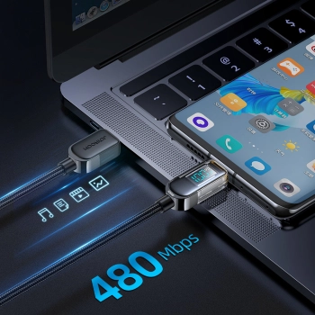  Kabel przewód USB-C do szybkiego ładowania i transferu danych 100W 1.2 m czarny - zdj. dodatkowe 6