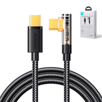  Kątowy kabel USB-C do szybkiego ładowania i transferu danych 100W 1.2m czarny - zdj. dodatkowe 2