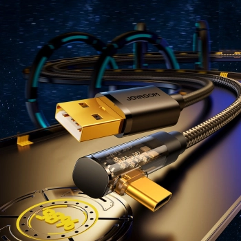  Kątowy kabel USB-C - USB do szybkiego ładowania i transferu danych 3A 1.2m czarny - zdj. dodatkowe 1