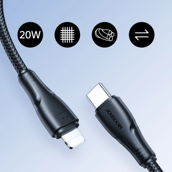  Przewód kabel iPhone Surpass Series USB-C - Lightning 20W 1.2m czarny - zdj. dodatkowe 7