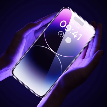  2x Szkło hartowane do iPhone 14 Pro Max na cały ekran z osłoną na głośnik 0.3mm - zdj. dodatkowe 8