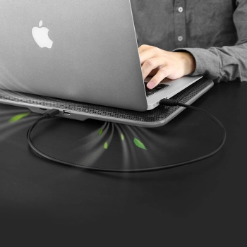  Elastyczny giętki kabel przewód USB 2.0 480Mb/s 1.5m czarny - zdj. dodatkowe 2