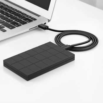  Elastyczny giętki kabel przewód USB 2.0 480Mb/s 1.5m czarny - zdj. dodatkowe 5