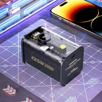  Powerbank K16Pro 20000mAh USB-A USB-C 22.5W PD czarny - zdj. dodatkowe 1