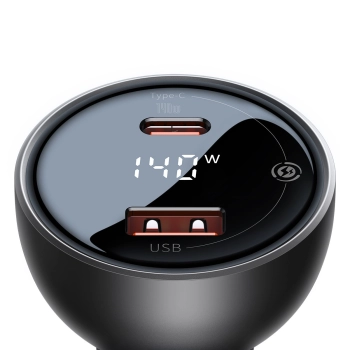  Ładowarka samochodowa USB USB-C PD3.1 140W + kabel USB-C 1m czarny - zdj. dodatkowe 5