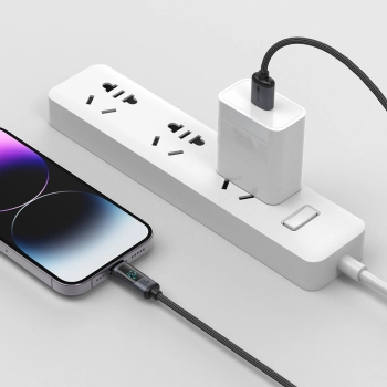  Kabel do iPhone z wyświetlaczem LED Lightning - USB-A 2.4A 1.2m czarny - zdj. dodatkowe 9