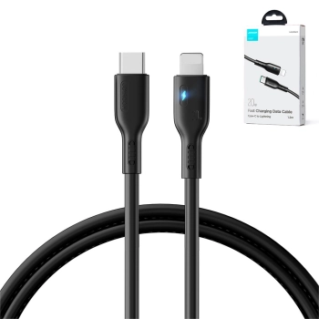  Kabel do iPhone ze wskaźnikiem LED USB-C - Lightning 20W 1.2m czarny - zdj. dodatkowe 2