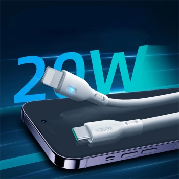  Kabel do iPhone ze wskaźnikiem LED USB-C - Lightning 20W 2m biały - zdj. dodatkowe 1