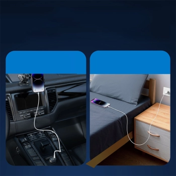  Kabel do iPhone ze wskaźnikiem LED USB-C - Lightning 20W 2m biały - zdj. dodatkowe 4