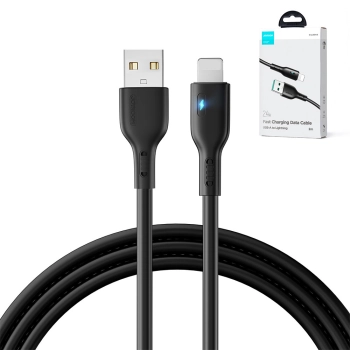  Kabel do iPhone ze wskaźnikiem LED USB - Lightning 2.4A 2m czarny - zdj. dodatkowe 2