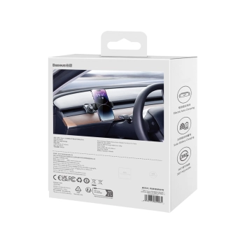  Uchwyt samochodowy z panelem słonecznym do Tesla Model 3 / Y T-Space czarny - zdj. dodatkowe 9