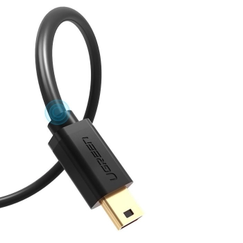  Kabel przewód USB - mini USB 480Mbps 1m czarny - zdj. dodatkowe 10