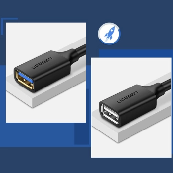  Przedłużacz kabla przewodu USB 3.0 1m czarny - zdj. dodatkowe 5