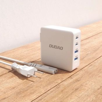  Szybka i mocna ładowarka sieciowa GaN 2x USB-C 2x USB 100W biała - zdj. dodatkowe 9