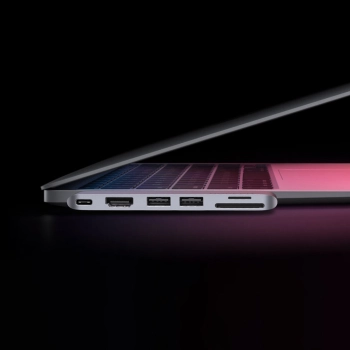  Rozdzielacz portów HUB MacBook Air Pro 2x USB-C HDMI 2x USB 3.0 SD TF PD szary - zdj. dodatkowe 4