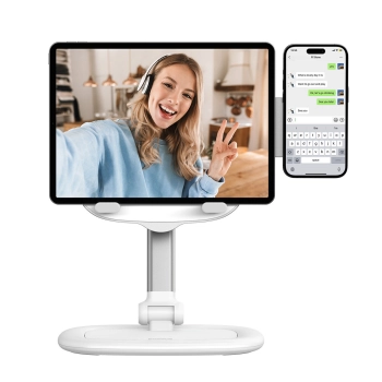  Regulowany stojak podstawka na tablet i telefon Seashell Series biały - zdj. dodatkowe 3