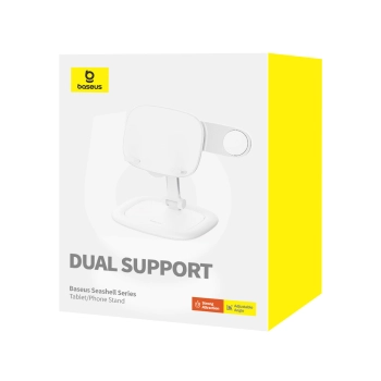  Regulowany stojak podstawka na tablet i telefon Seashell Series biały - zdj. dodatkowe 4