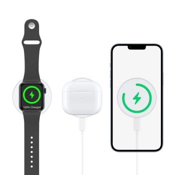  Ładowarka indukcyjna do iPhone MagSafe z uchwytem 15W biała - zdj. dodatkowe 3