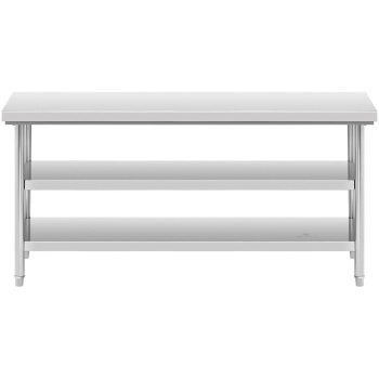  Stół blat roboczy centralny stalowy 2 półki 180 x 60 cm - zdj. dodatkowe 5