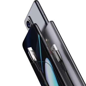  Wytrzymały elastyczny kabel do szybkiego ładowania USB-A - USB-C 100W 1m czarny - zdj. dodatkowe 6