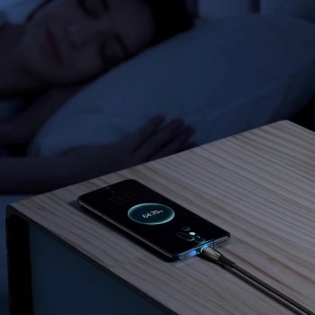  Wytrzymały elastyczny kabel do szybkiego ładowania USB-A - USB-C 100W 1m czarny - zdj. dodatkowe 7