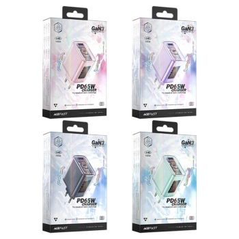  Ładowarka sieciowa GaN 65W 3 porty 1x USB 2x USB-C zielona - zdj. dodatkowe 4