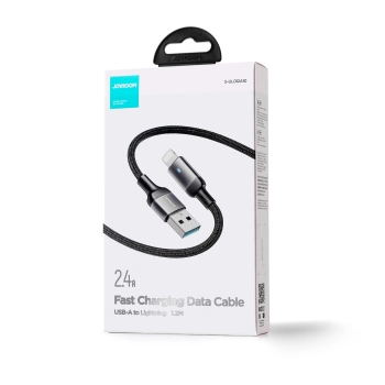  Kabel przewód do iPhone A10 Series USB - Lightning 2.4A 1.2m czarny - zdj. dodatkowe 4