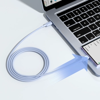  Kabel przewód USB-C - USB-C 100W 1.2m niebieski - zdj. dodatkowe 7