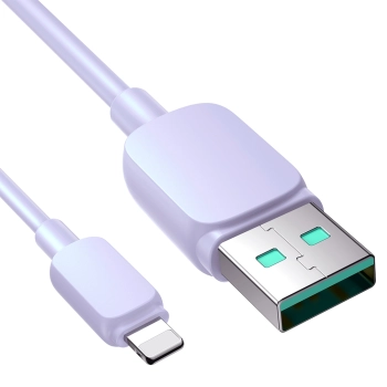  Kabel przewód do iPhone USB-A - Lightning 2.4A 1.2m fioletowy - zdj. dodatkowe 1
