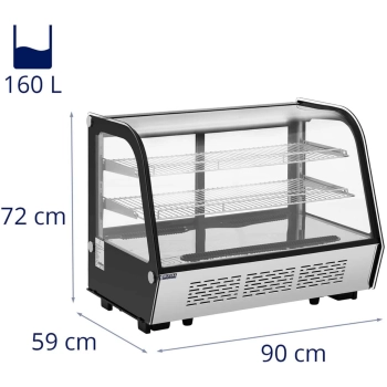  Witryna chłodnicza ekspozycyjna przeszklona 3 poziomy 160 l - zdj. dodatkowe 5