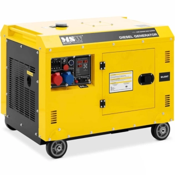  Agregat generator prądotwórczy diesel na kółkach 240/400 V 8500 W 10 kVA 30 l - zdj. dodatkowe 1