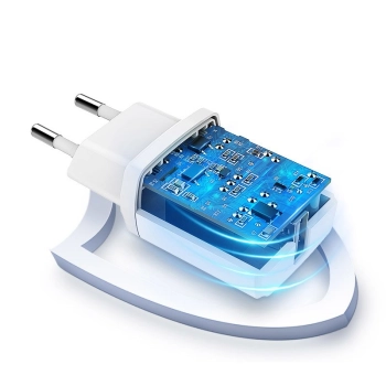  Mała ładowarka sieciowa do telefonu USB 2.1A czarny - zdj. dodatkowe 5