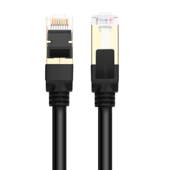  Kabel przewód patchcord sieciowy LAN RJ45 Cat 7 STP 10Gbps 2m czarny - zdj. dodatkowe 1