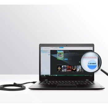  Kabel przewód patchcord sieciowy LAN RJ45 Cat 7 STP 10Gbps 2m czarny - zdj. dodatkowe 7