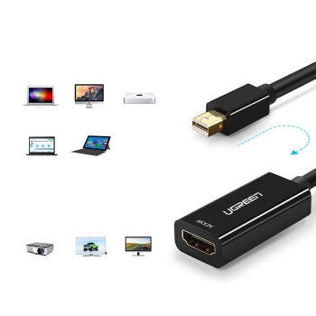  Adapter przejściówka FHD Mini DisplayPort (męski) na HDMI (żeński) biały - zdj. dodatkowe 6