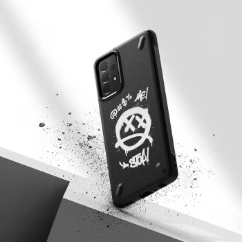  Wytrzymałe wzmacniane etui do telefonu GALAXY A72 4G ONYX Paint czarny - zdj. dodatkowe 3