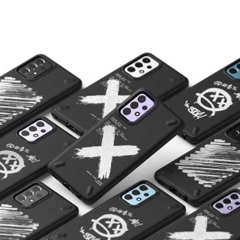  Wytrzymałe wzmacniane etui do telefonu GALAXY A72 4G ONYX Paint czarny - zdj. dodatkowe 4