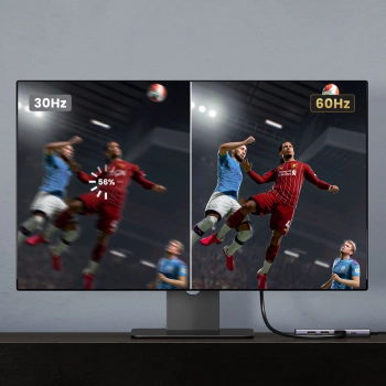  6w1 wielofunkcyjny HUB USB-C - 2x USB HDMI 4K czytnik kart SD i TF USB-C PD 100W szary - zdj. dodatkowe 4