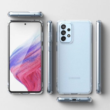  Etui pokrowiec z żelową ramką Galaxy A73 Fusion Matte półprzezroczysty - zdj. dodatkowe 7