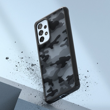  Etui pokrowiec z żelową ramką Galaxy A73 Fusion Matte czarny - zdj. dodatkowe 4