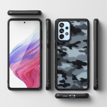  Etui pokrowiec z żelową ramką Galaxy A73 Fusion Matte czarny - zdj. dodatkowe 7