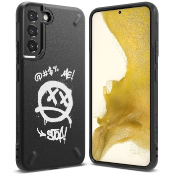 Wytrzymałe etui pokrowiec Galaxy S22+ Onyx Design Graffiti czarny