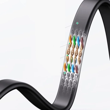  Płaski kabel sieciowy patchcord RJ45 LAN Ethernet Cat. 6 2m czarny - zdj. dodatkowe 5