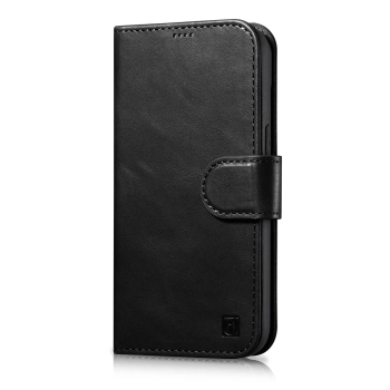  2w1 etui skórzany pokrowiec z klapką iPhone 14 Plus Anti-RFID Oil Wax Wallet Case czarny - zdj. dodatkowe 1