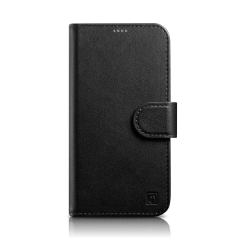  2w1 etui skórzany pokrowiec z klapką iPhone 14 Pro Anti-RFID Wallet Case czarny - zdj. dodatkowe 1