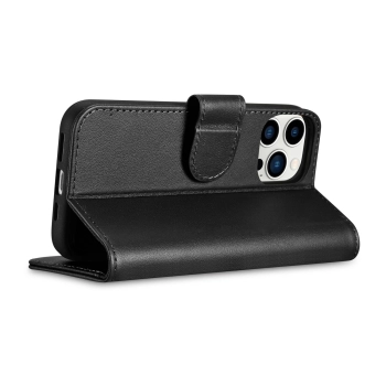  2w1 etui skórzany pokrowiec z klapką iPhone 14 Pro Anti-RFID Wallet Case czarny - zdj. dodatkowe 7